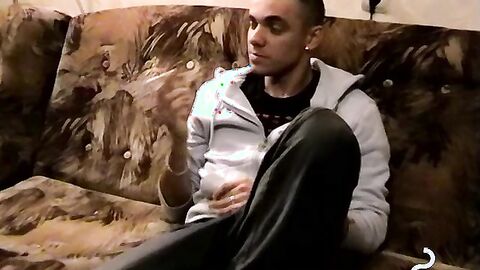 Taking heavy cum when smoking a high level of fucking