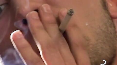 Horny twink smoke addict loves a threesome fucking