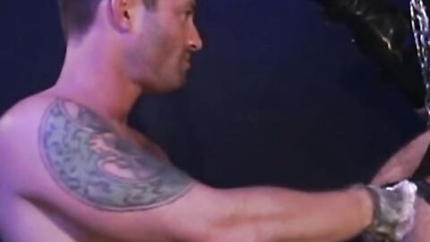 Four guys going at it full blast demolishing, groaning, deep fisting, stretching, the