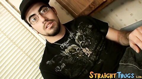 Straight jock jerks off until sticky surprise comes out