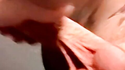 Inked marine blown by mature homo during stroking session