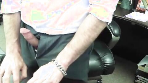 Boss Daddy Strokes at the Office