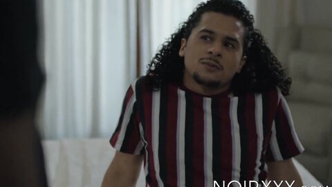 I slide my big black cock into wavy haired Armond Rizzos delicious ass