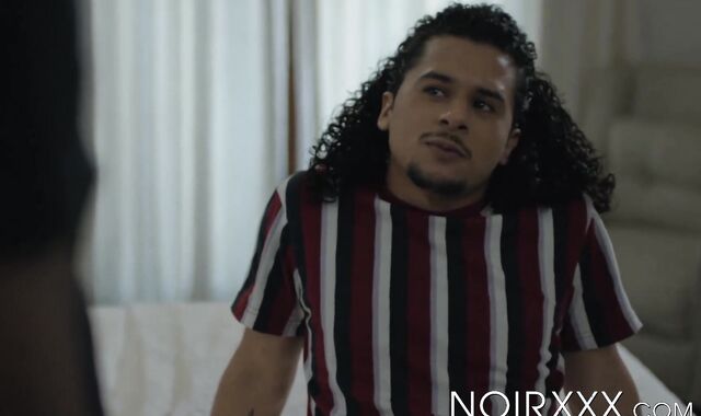 I slide my big black cock into wavy haired Armond Rizzos delicious ass