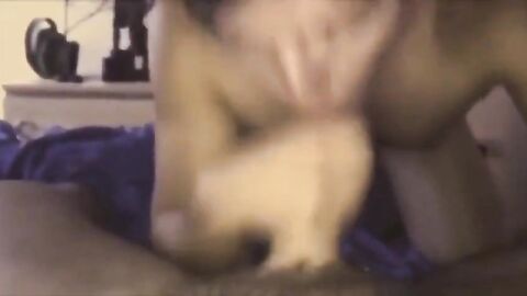 Twink Sucks Big Cock in Amateur Video