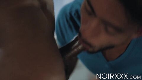 I caught blonde Zeno Rey masturbating so I offered my huge dick for him to play with