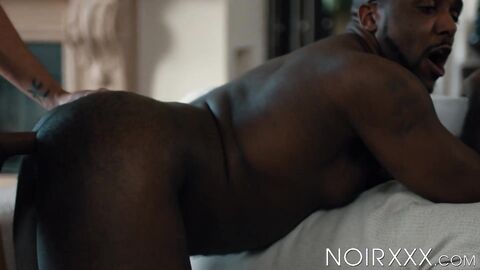 Sizzling hot Cesar Xes covered my dark face with his sticky white cum