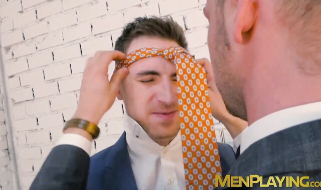 Hardcore businessmen hammer ass after throat fucking