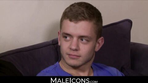 MaleIcons.com - Dirk Caber dominating his twink friend with a thick cock and raw pass