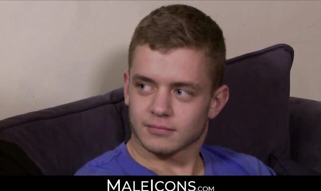 MaleIcons.com - Dirk Caber dominating his twink friend with a thick cock and raw pass