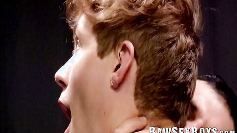 Submissive twink Jack Bailey has himself demolished raw and hard by Latino Romeo Davi