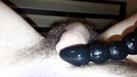 Prostate Milking Closeup with a Skinny Twink