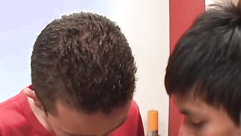 Two Latino twinks barebacking wet assholes until they cum