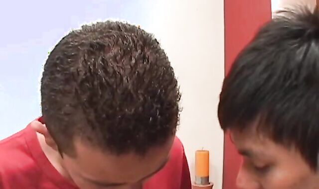 Two Latino twinks barebacking wet assholes until they cum