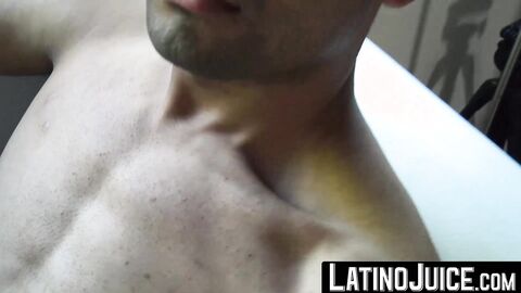 LatinoJuice.com - I covered erotic Joels beautiful face with my sticky load of hot cu