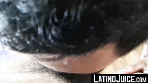 LatinoJuice.com - I covered erotic Joels beautiful face with my sticky load of hot cu