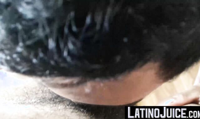 LatinoJuice.com - I covered erotic Joels beautiful face with my sticky load of hot cu