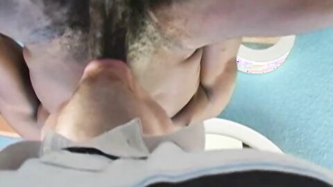 Masked black hunk smiles while producer sucks his BBC