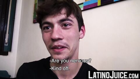 LatinoJuice.com - Beautiful boy Esteban gobbles my uncut cock and eats my sticky load