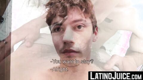 LatinoJuice.com - Beautiful boy Esteban gobbles my uncut cock and eats my sticky load
