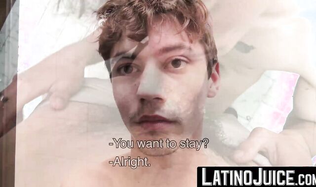 LatinoJuice.com - Beautiful boy Esteban gobbles my uncut cock and eats my sticky load