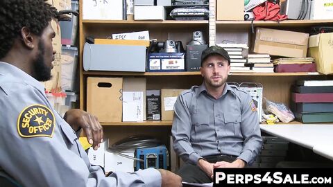 Perps4Sale.com - Hunk Black cop teases unshaved Inked Jock suspect and fucked