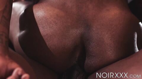 Dark skinned dudes DeAngelo Jackson and Jordan Jameson spend bareback time together