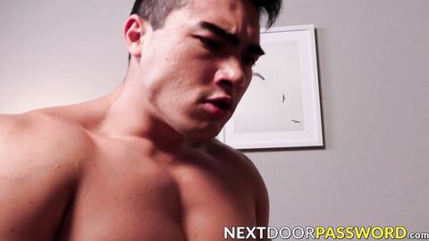 Handsome cutie Hoss Kado bends over Stud Axel Kane to ram his butthole in bareback