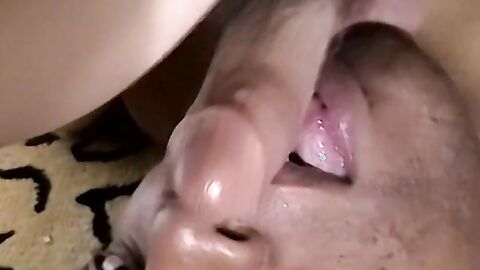 Black gay gives a wild cock sucking and rubbing