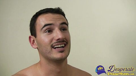 Bearded stud Santiago got his tight ass drilled for the first time by handsome Vincen