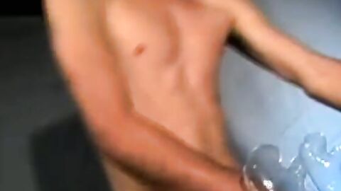 Nerdy amateur young men stuffing his huge cock in sex doll