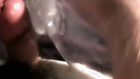 Nerdy amateur young men stuffing his huge cock in sex doll