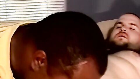 Fat and hairy amateur sucked by mature black homosexual