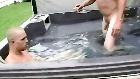 Horny daddies tasting each others meat