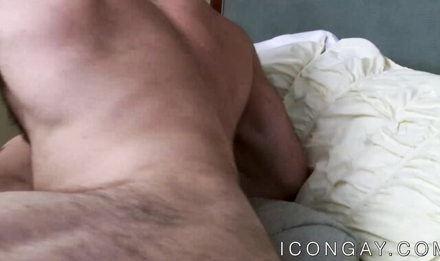 Muscular hunk Jaxton Wheeler spreads his gay lover ass