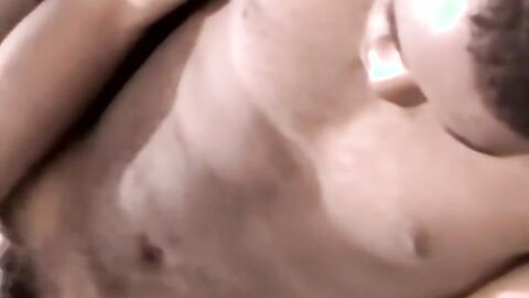 Straight black ghetto thug jerks off BBC and cum blasts solo