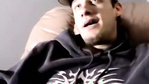 Handsome amateur jerking off his thick cock in kinky solo