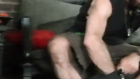 Fat amateur guy blows hairy cock and receives a big load