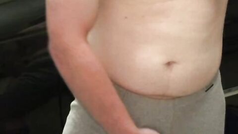 Hung mature daddy masturbates before a massive cumshot