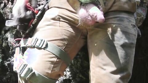 Hairy Bear Cock and Balls Pee Show