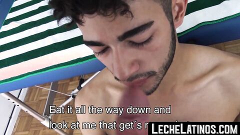 In POV Straight Latin was compensated for sucking dick and baring all