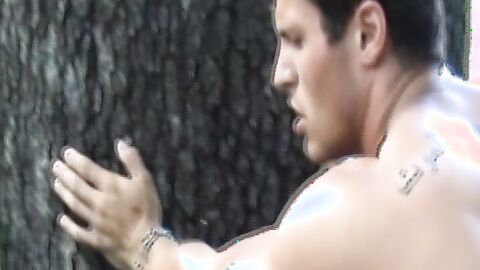 Jocks pounding bareback outdoor after hot POV cock sucking