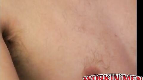 Amateur shows off his hairy cock in an interview and jerks