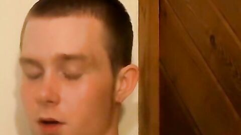 Skinny straight thug with big dick jerks off solo and cums