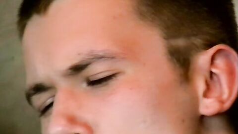 Softcore uncut cock jerking and smoking in the living room by horny Maxim