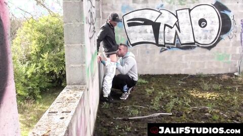 Mike Tiger and Kamel indulge in a wild outdoor fuck