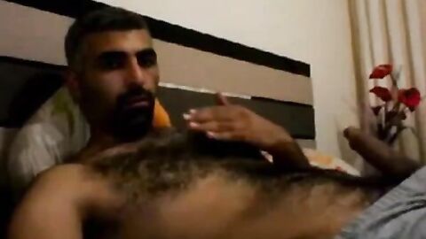 Hairy Horny Daddy Strokes His Big Cock