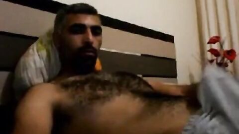 Hairy Horny Daddy Strokes His Big Cock