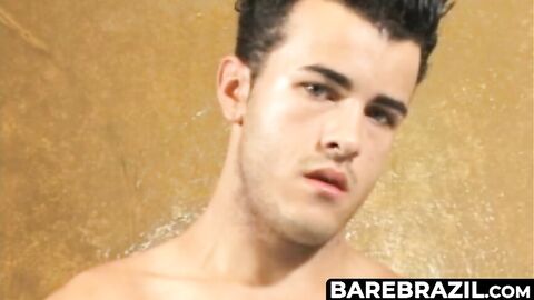 BareBrazil.com - Latino gay Bruno rides Claudios erected cock like a cow boy