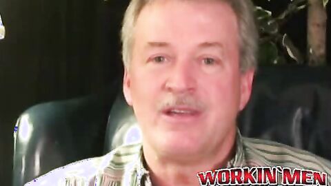 Older hairy man does solo interview and masturbates on cam